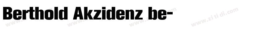Berthold Akzidenz be字体转换